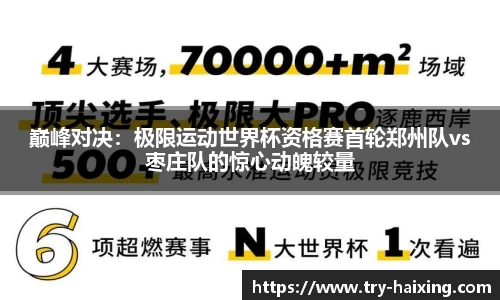 巅峰对决：极限运动世界杯资格赛首轮郑州队vs枣庄队的惊心动魄较量